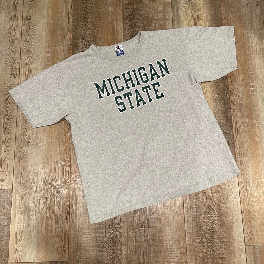 Vintage 90s Michigan State University Spartans Champion Spellout Tee